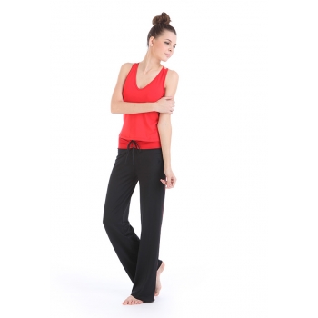 Summer Casual yoga clothing 2sets(Cross straps Vest+ Drawstring Slim trousers)